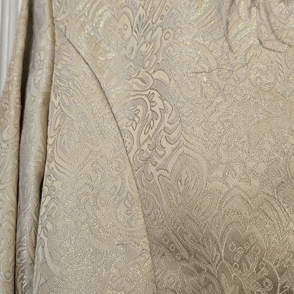Vintage Victor Cosa Gold Paisley Jacket, Ostrich Feather, Rhinestone Buttons. - Picture 12 of 12